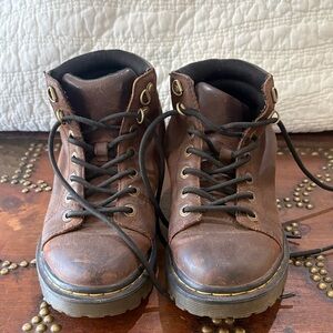 Dr. Martens Brown Leather Combat Boots